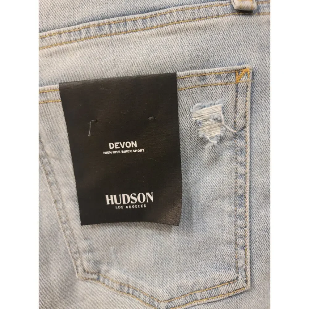 Hudson Devon High Rise Ripped Biker Short - Picture 4 of 8